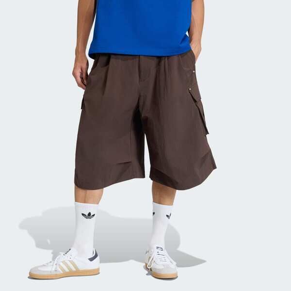 Adidas 愛迪達 P Ess W Sho KF5726 男 短褲 長版短褲 休閒短褲 咖啡色 亞版 純棉