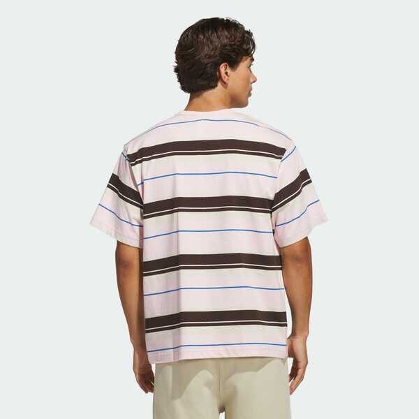 Adidas 愛迪達 Stripe Tee KX1269 男 T恤 運動上衣 休閒短袖 淺粉 亞版 純棉