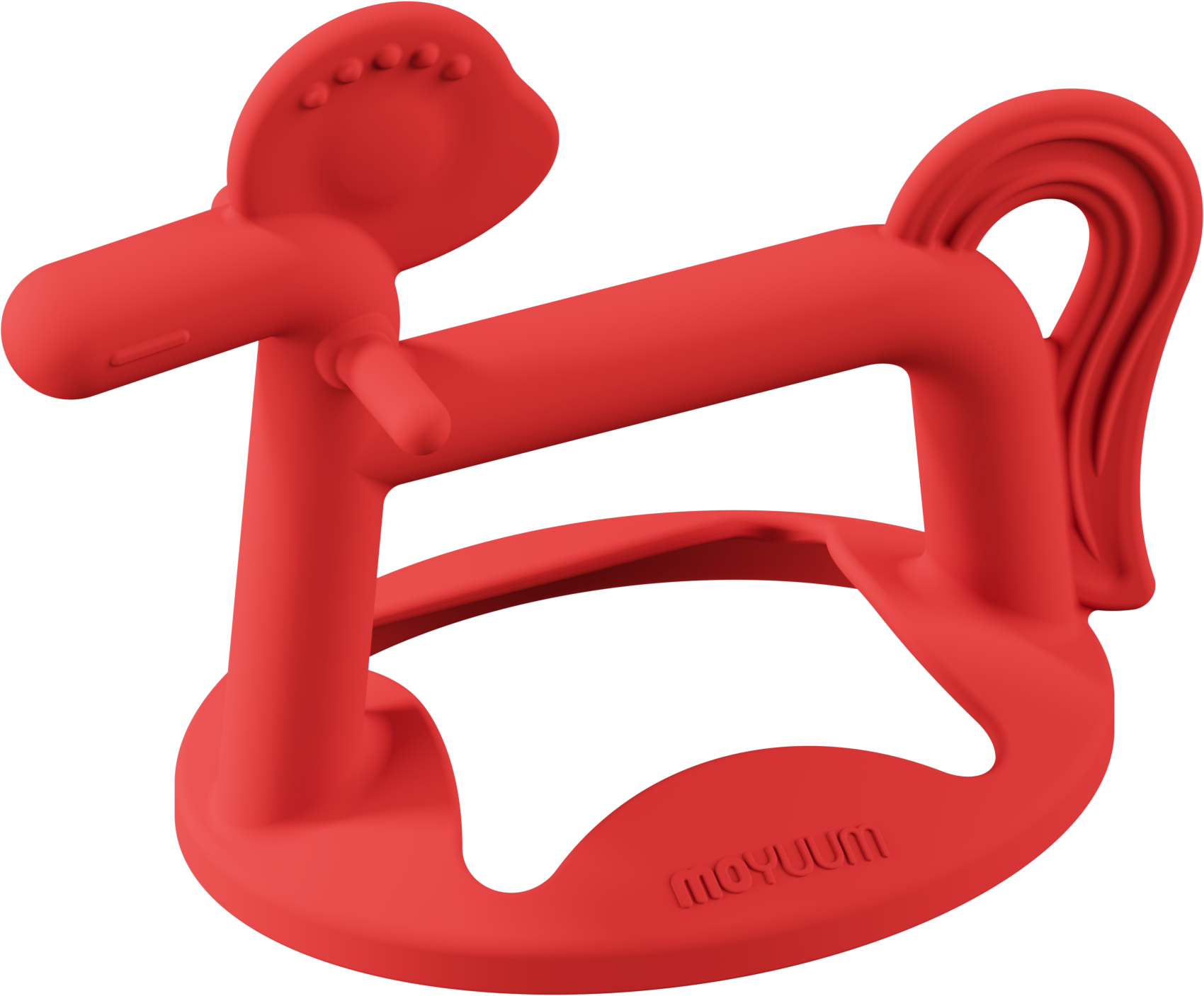 【MOYUUM】Premium Platinum Silicone Pony Baby Teether (Red)