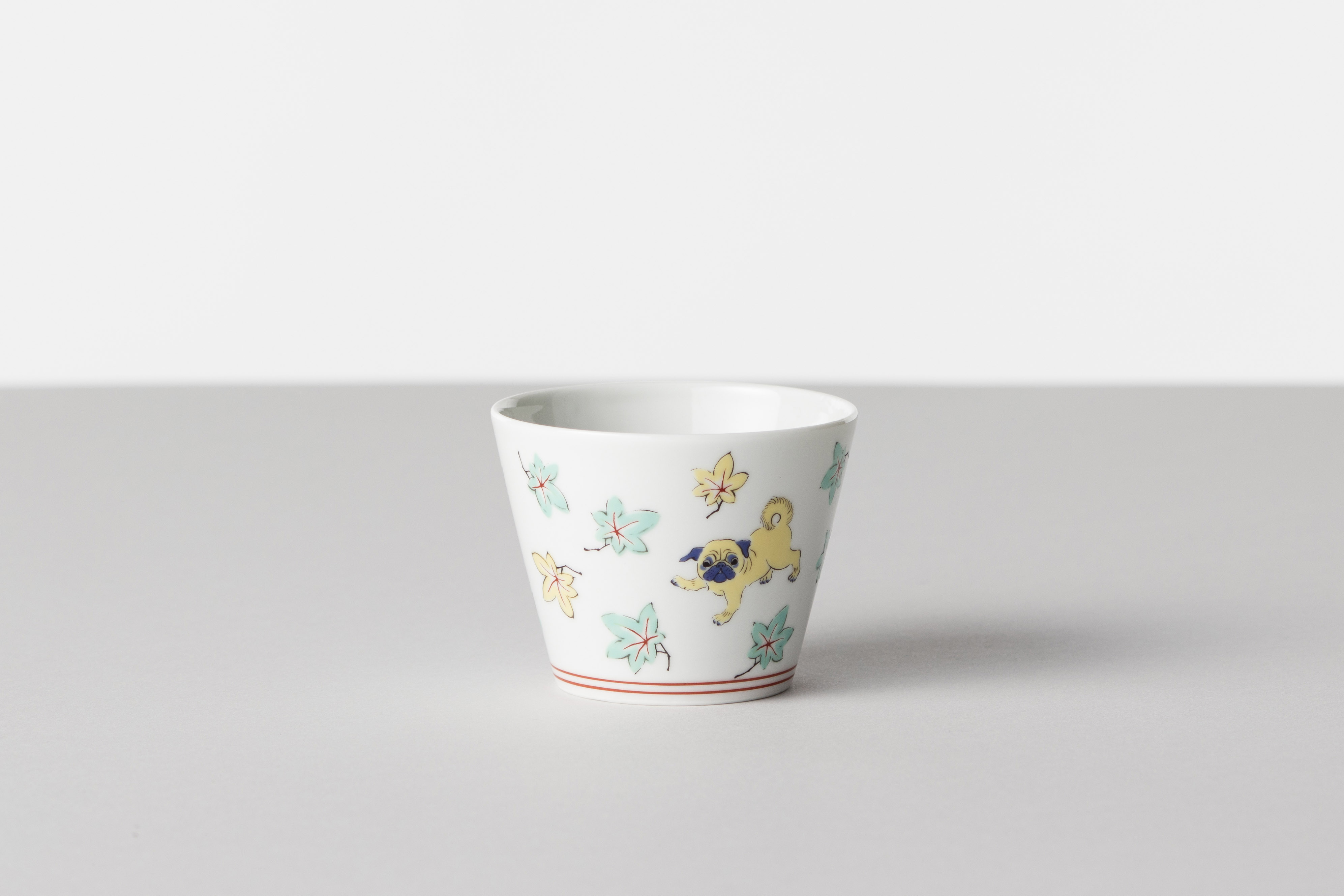 BARBAR - 蕎麥豬口杯 彩繪／巴哥犬