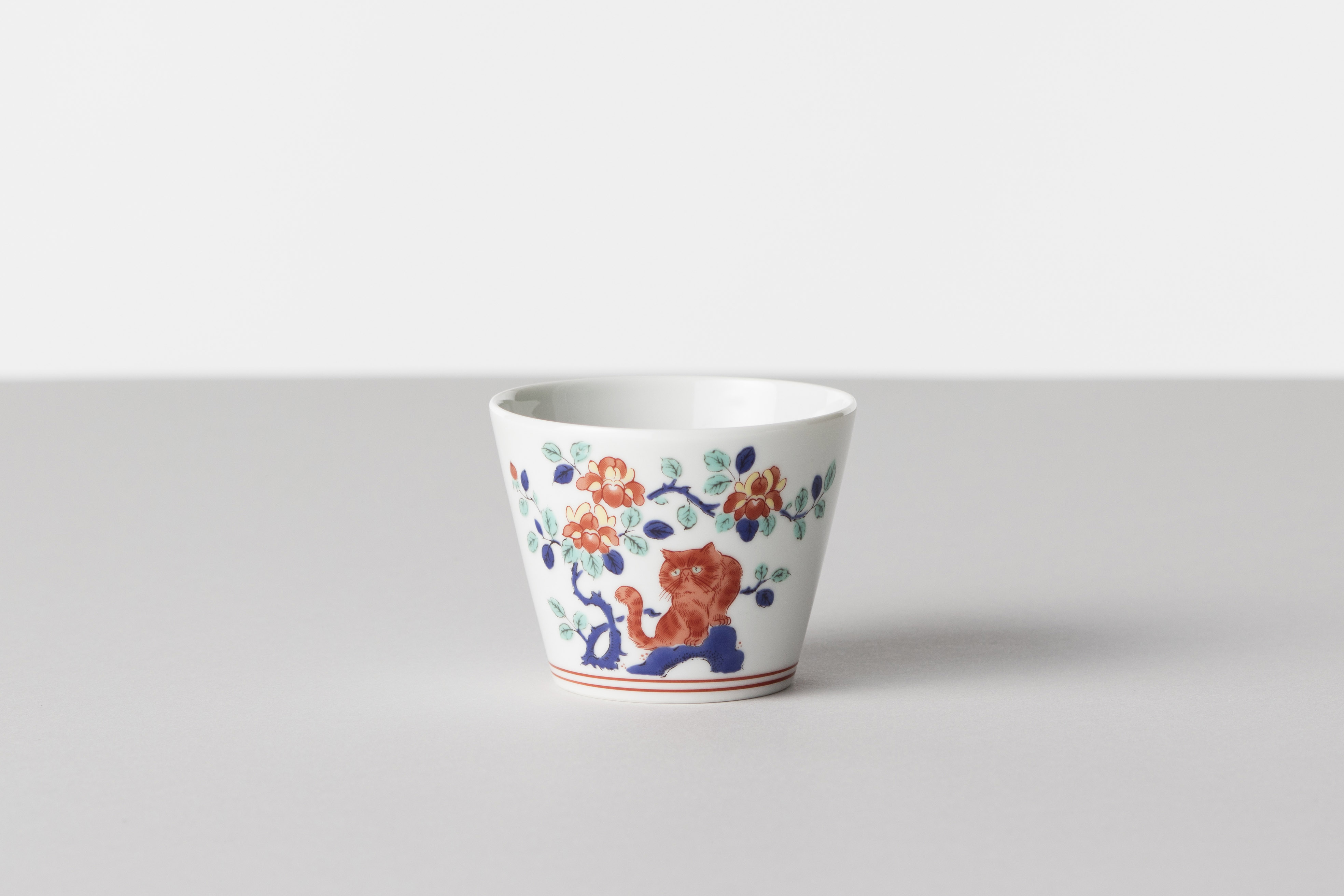 BARBAR - 蕎麥豬口杯 彩繪／異國短毛貓