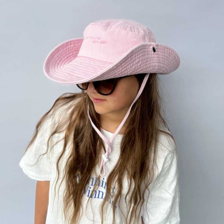 TWIN COLLECTIVE KIDS 休閒牛仔帽 COWBOY BUCKET HAT - Pink