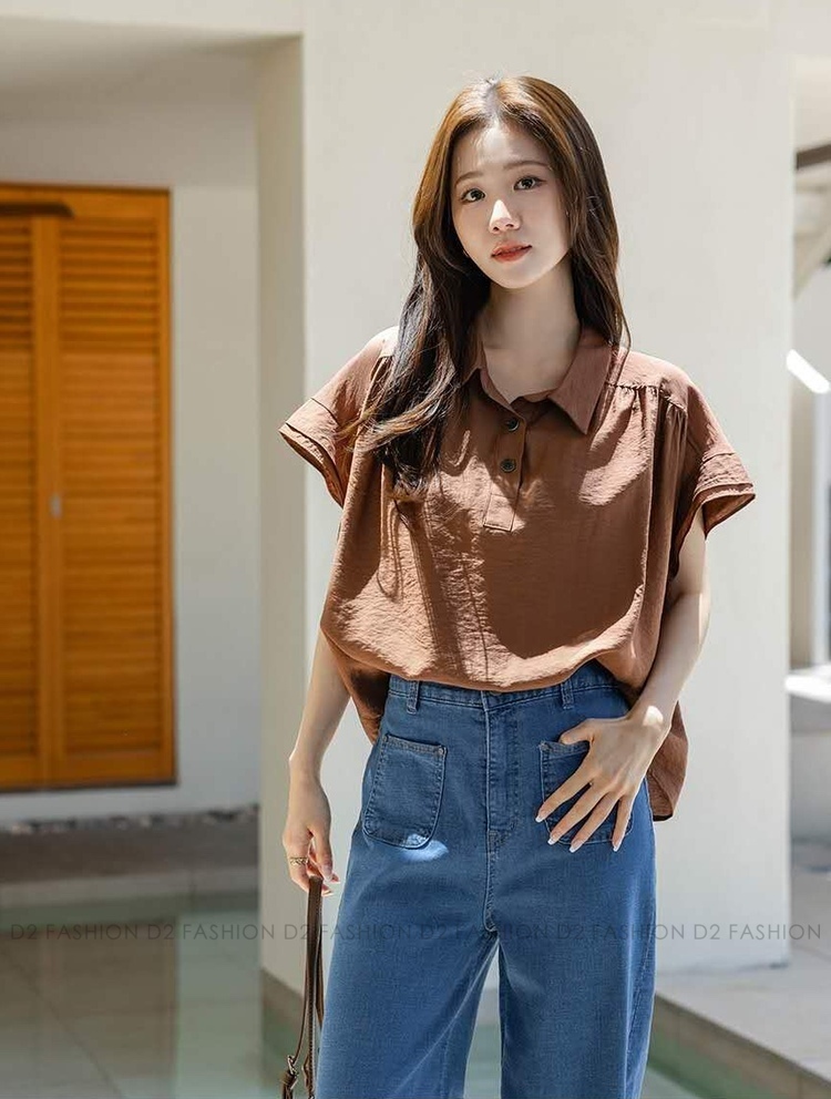 薄棉麻Basic Shirt #6812