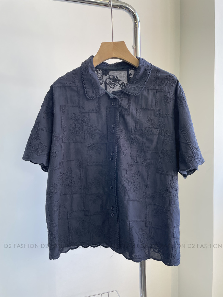 棉麻Lace Shirt #560