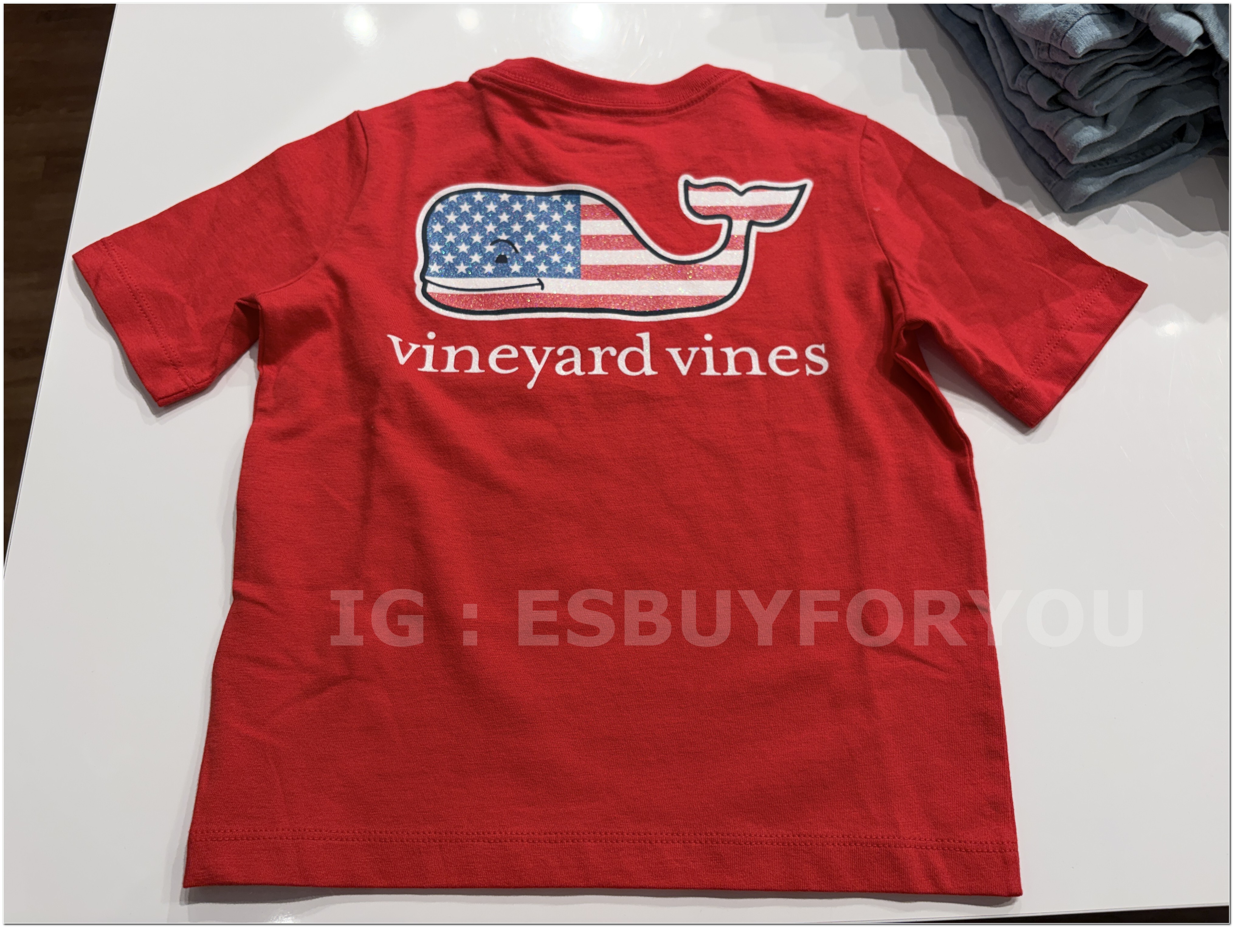 【限時】Vineyard Vines小鯨魚 女童裝 國旗鯨魚 短TEE