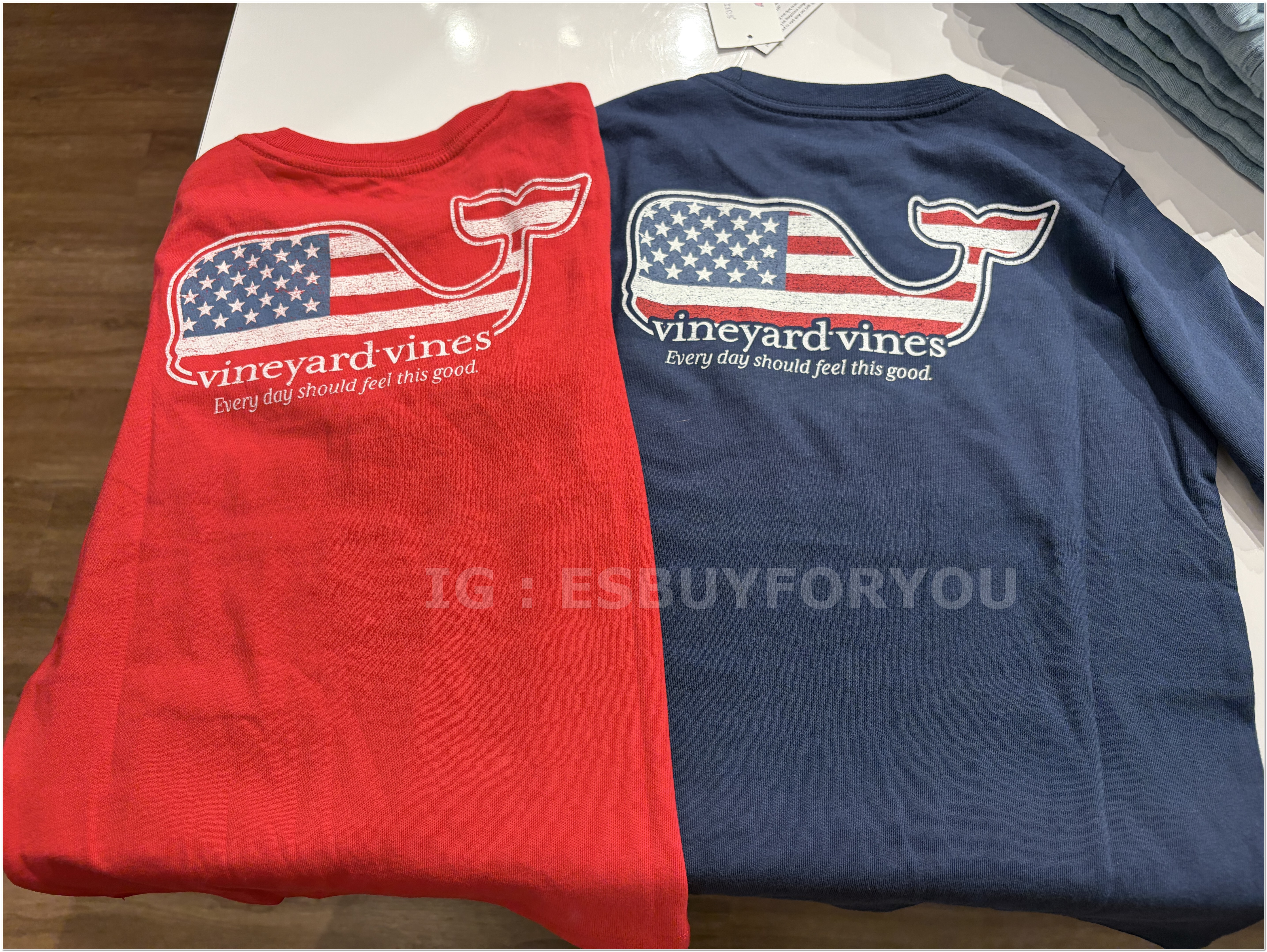 【限時】Vineyard Vines小鯨魚 男童裝 國旗小鯨魚 短TEE (2色)