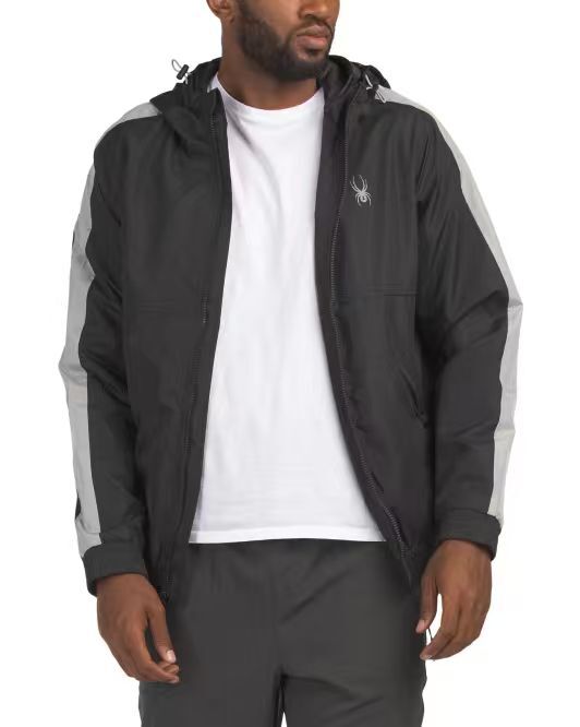 【預購】SPYDER H052920 Windbreaker 男裝拼色防風外套 (黑色)