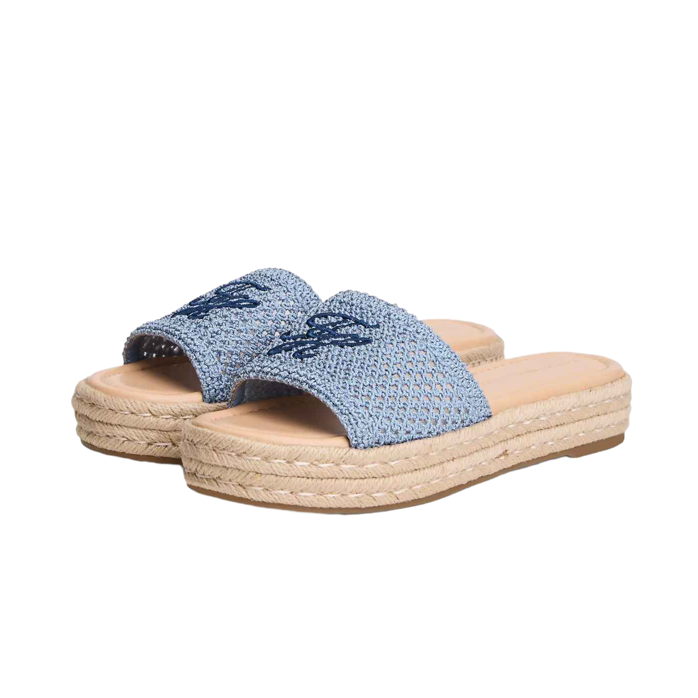 【Tommy Hilfiger USA】Script Monogram Espadrille Sandal TZ001658-420 TWHYVONE  藍