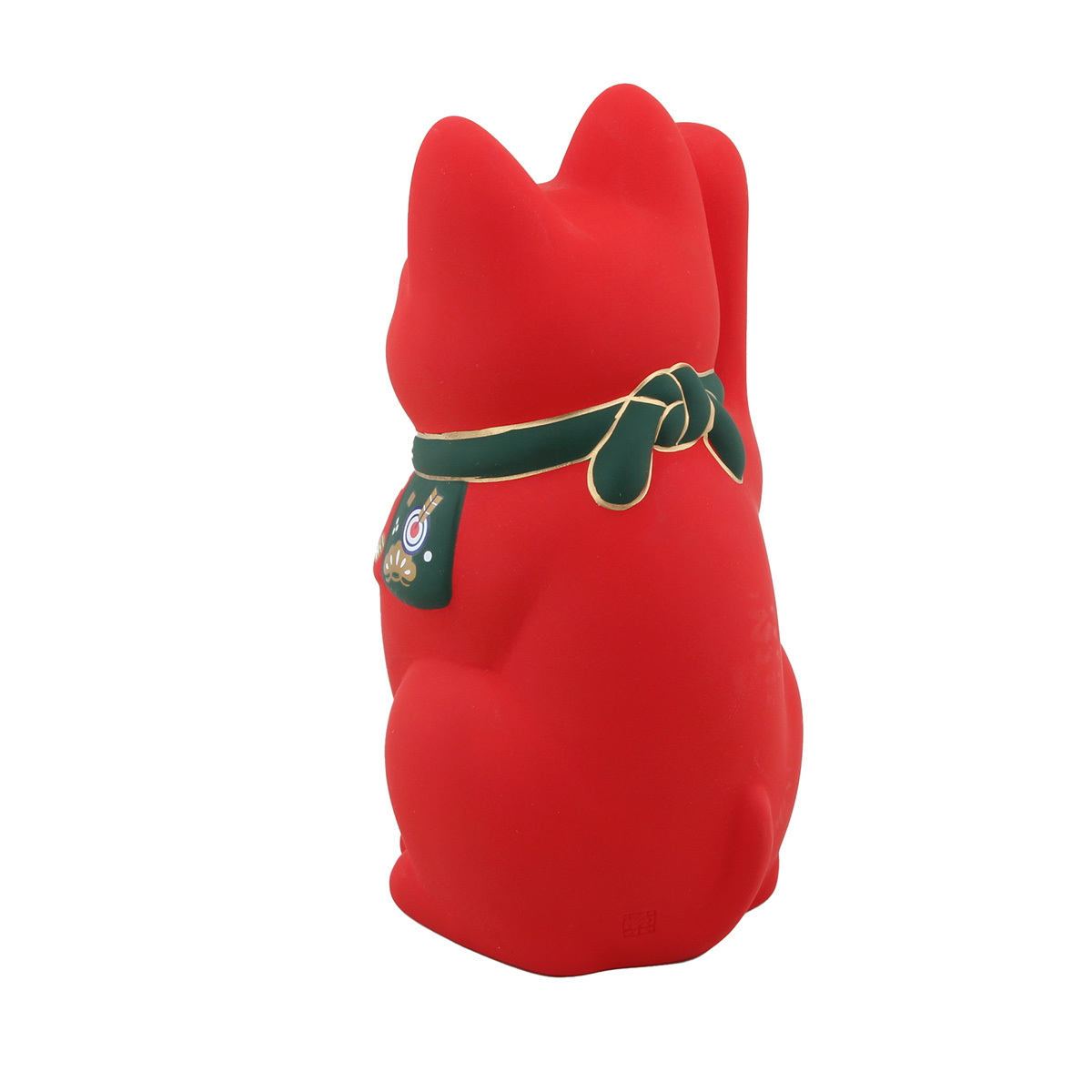 日本 薬師窯 H16cm 陶瓷招財貓 (紅色) -Y-3135