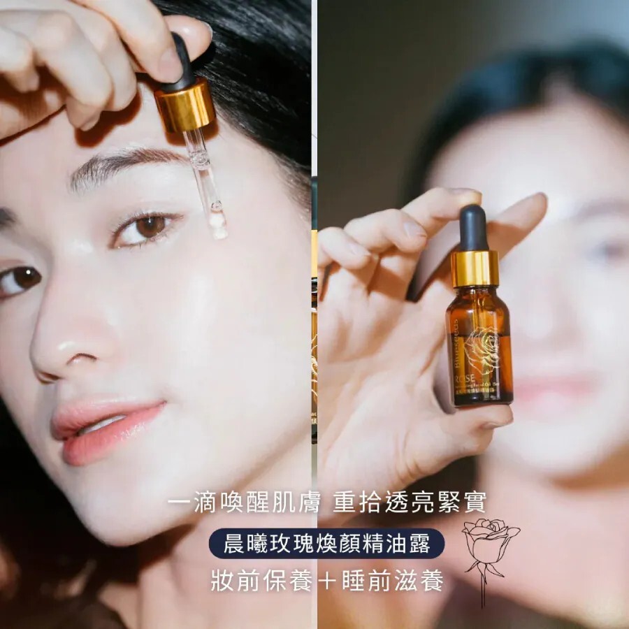 【618一滴透亮】晨曦玫瑰煥顏精油露15mlx7 + 玫瑰精油露5mlx2