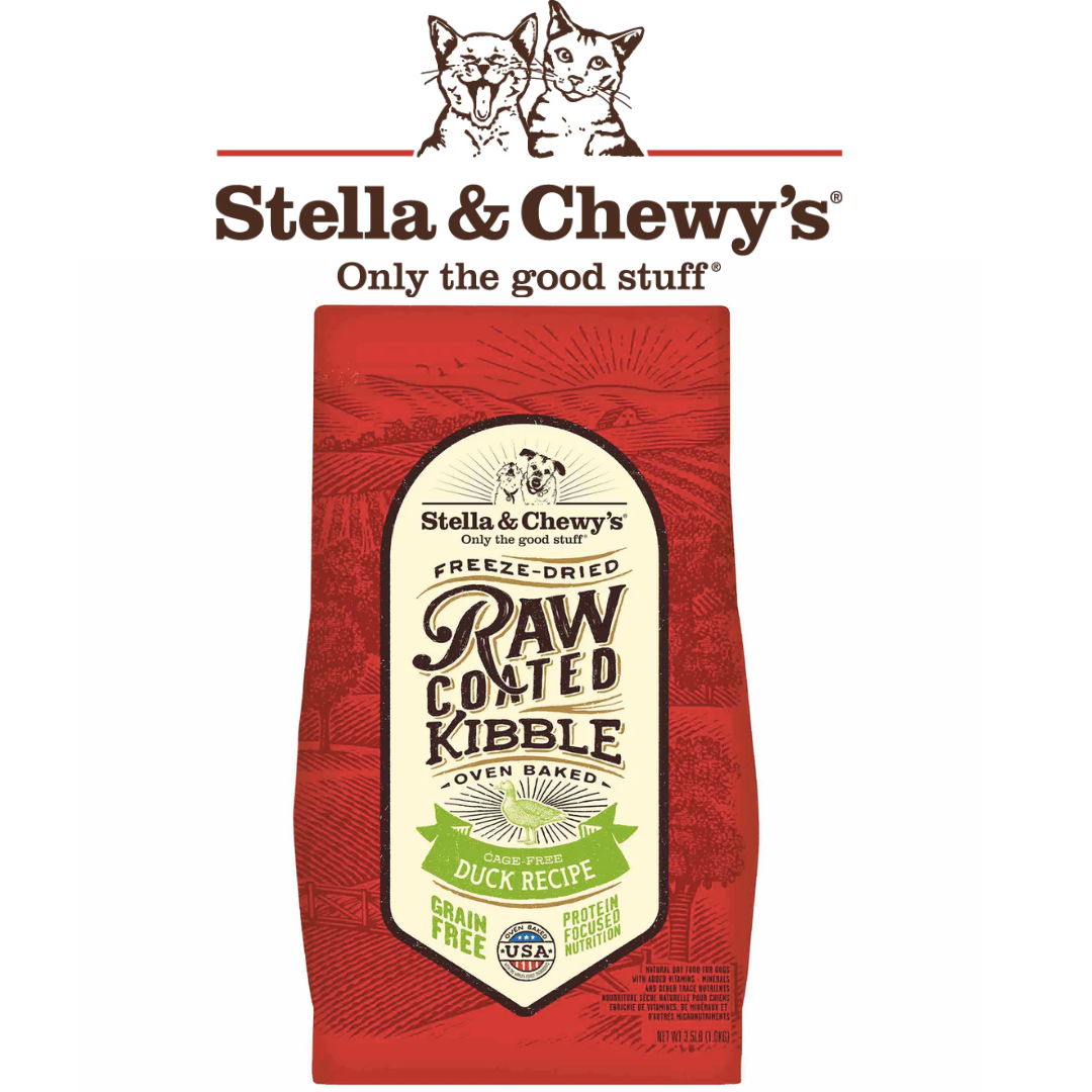 Stella & Chewy's - 凍乾生肉外層低溫烘焙狗乾糧 - （放養鴨配方）22LB
