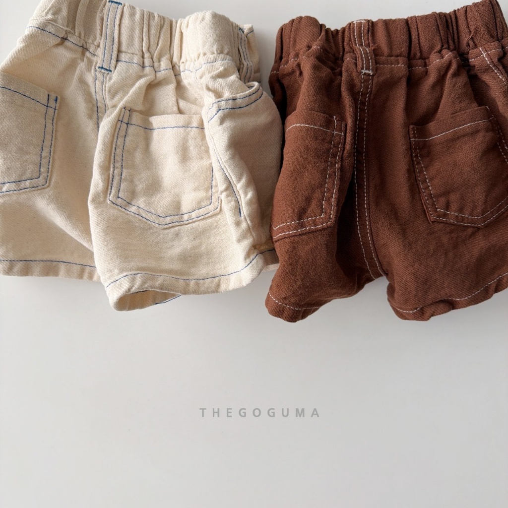 韓國🇰🇷THEGOGUMA 車線彈性牛仔短褲(XS-XL/JS-JL)