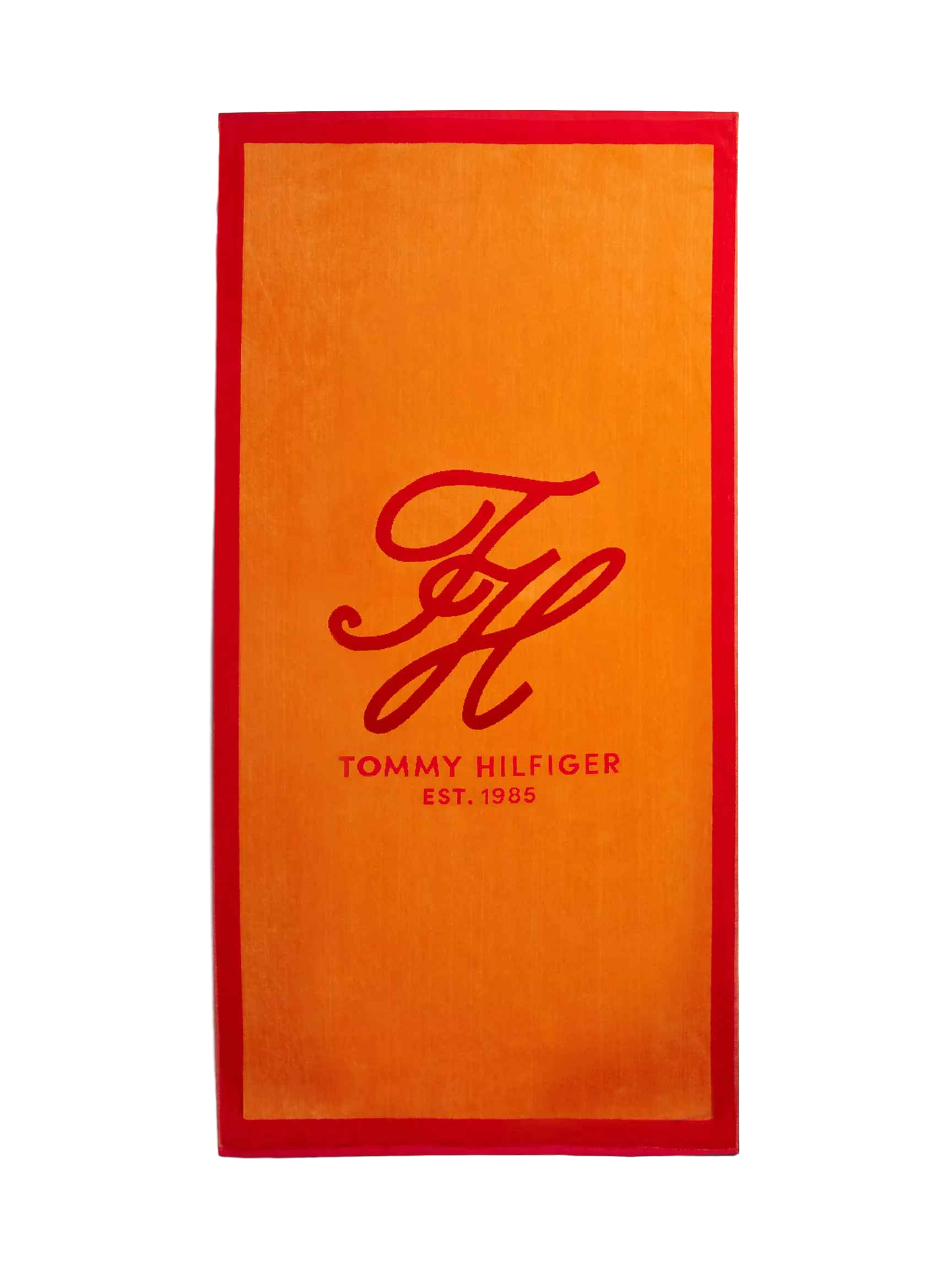 【Tommy Hilfiger USA】100% 棉 Colorblock Monogram Beach Towel TX004170-828  橘