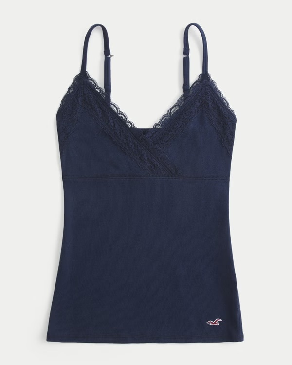 (預購) HOLLISTER 蕾絲背心Wrap Lace Trim Layering Cami