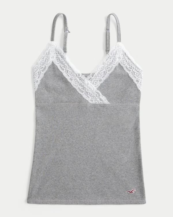 HOLLISTER 蕾絲背心Wrap Lace Trim Layering Cami