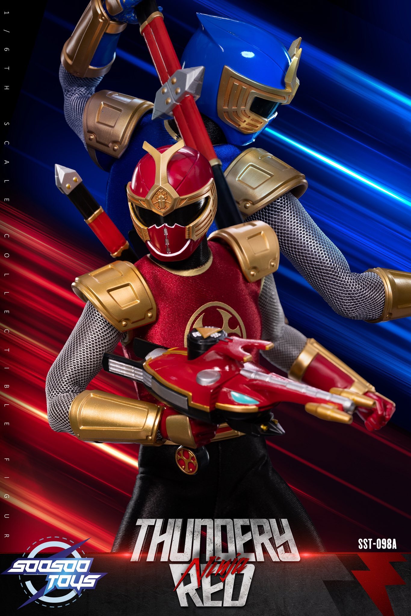 (預訂) Soosootoys SST098AB 1/6 Thundery Red & Blue Ninja set