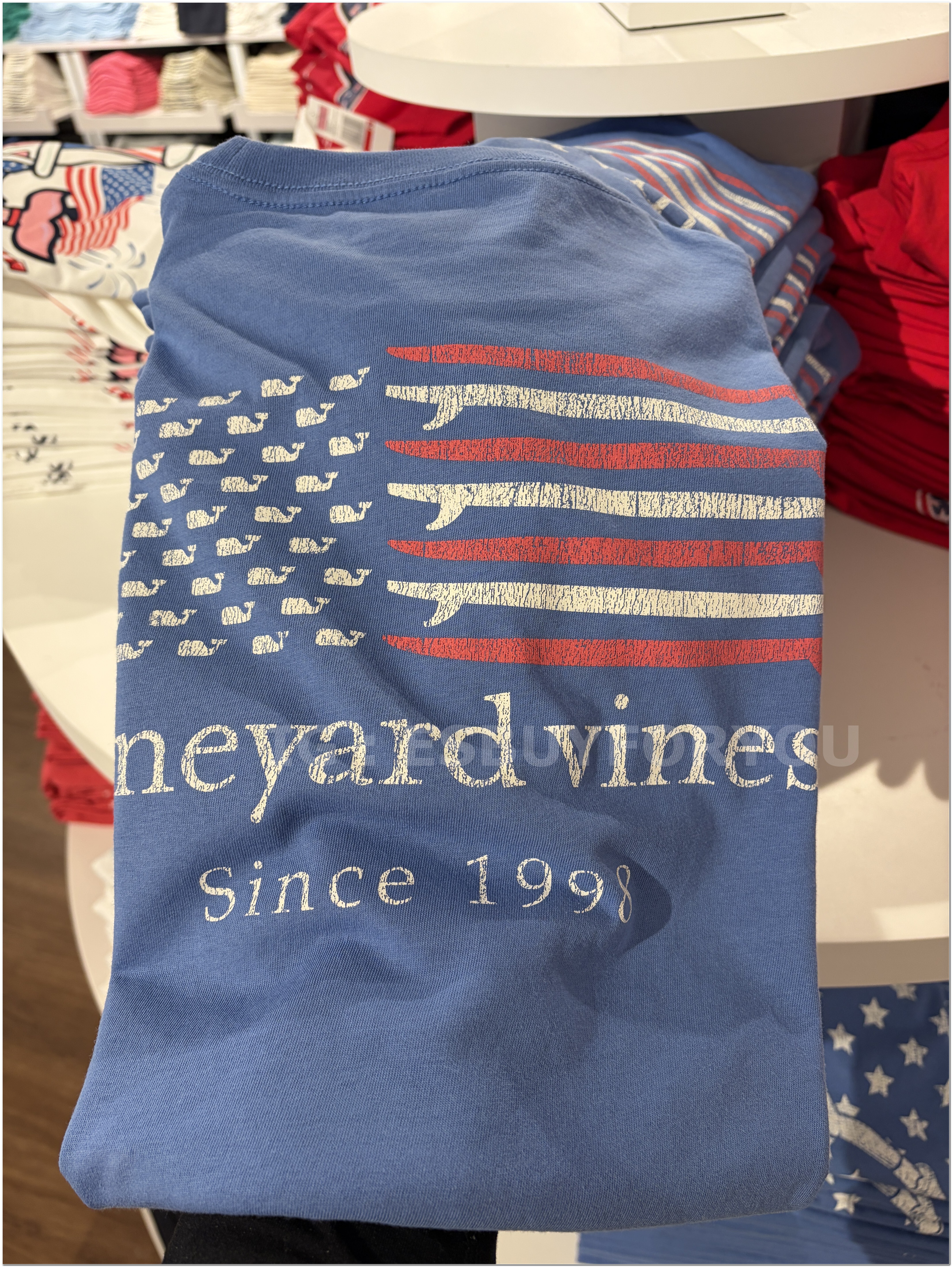 【限時】Vineyard Vines小鯨魚 男大人 造型國旗 短TEE