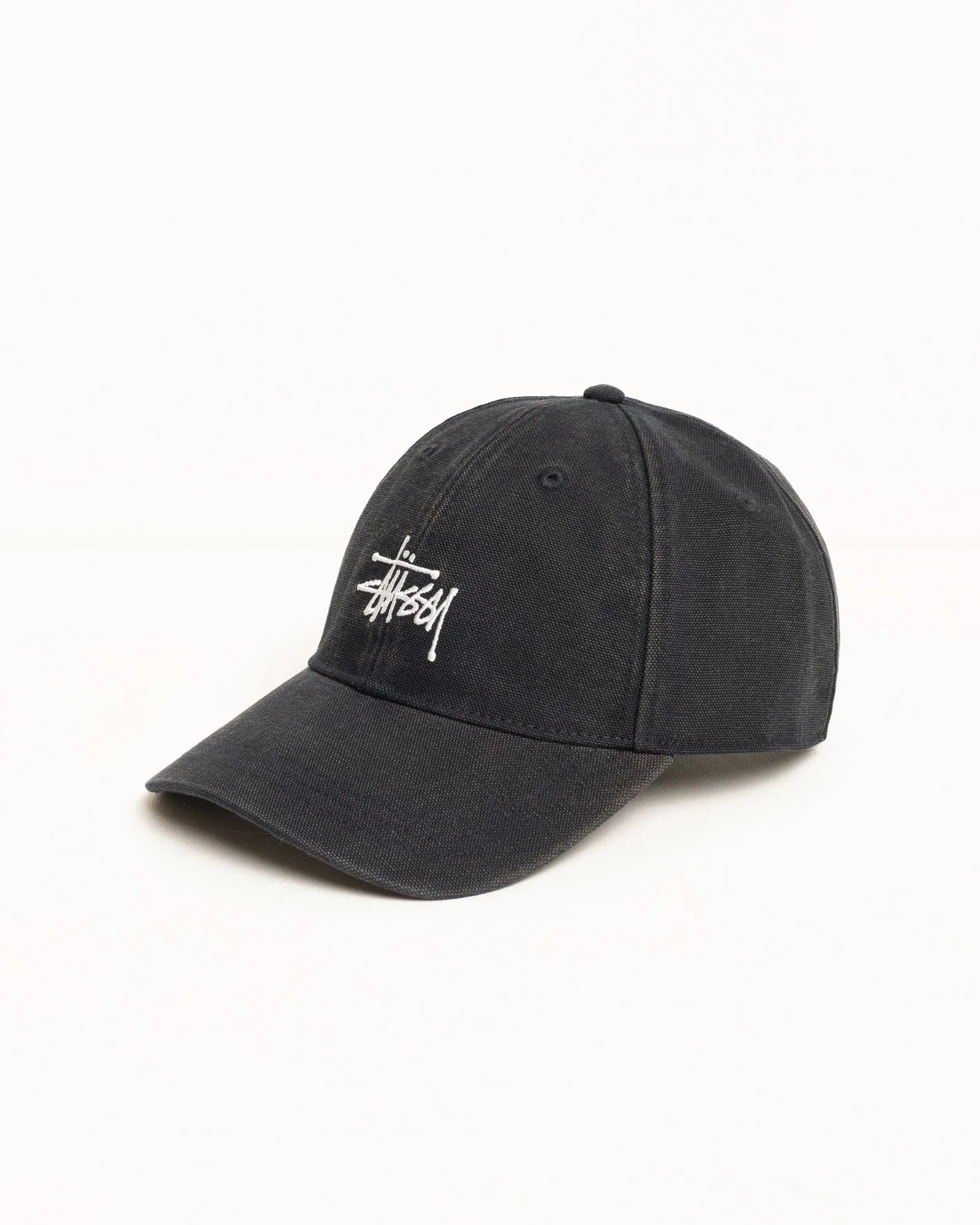 -(B05)-STUSSY LP WASHED BASIC CANVAS CAP 草寫 LOGO 水洗丹寧帽 黑/藍/綠-26M1311210
