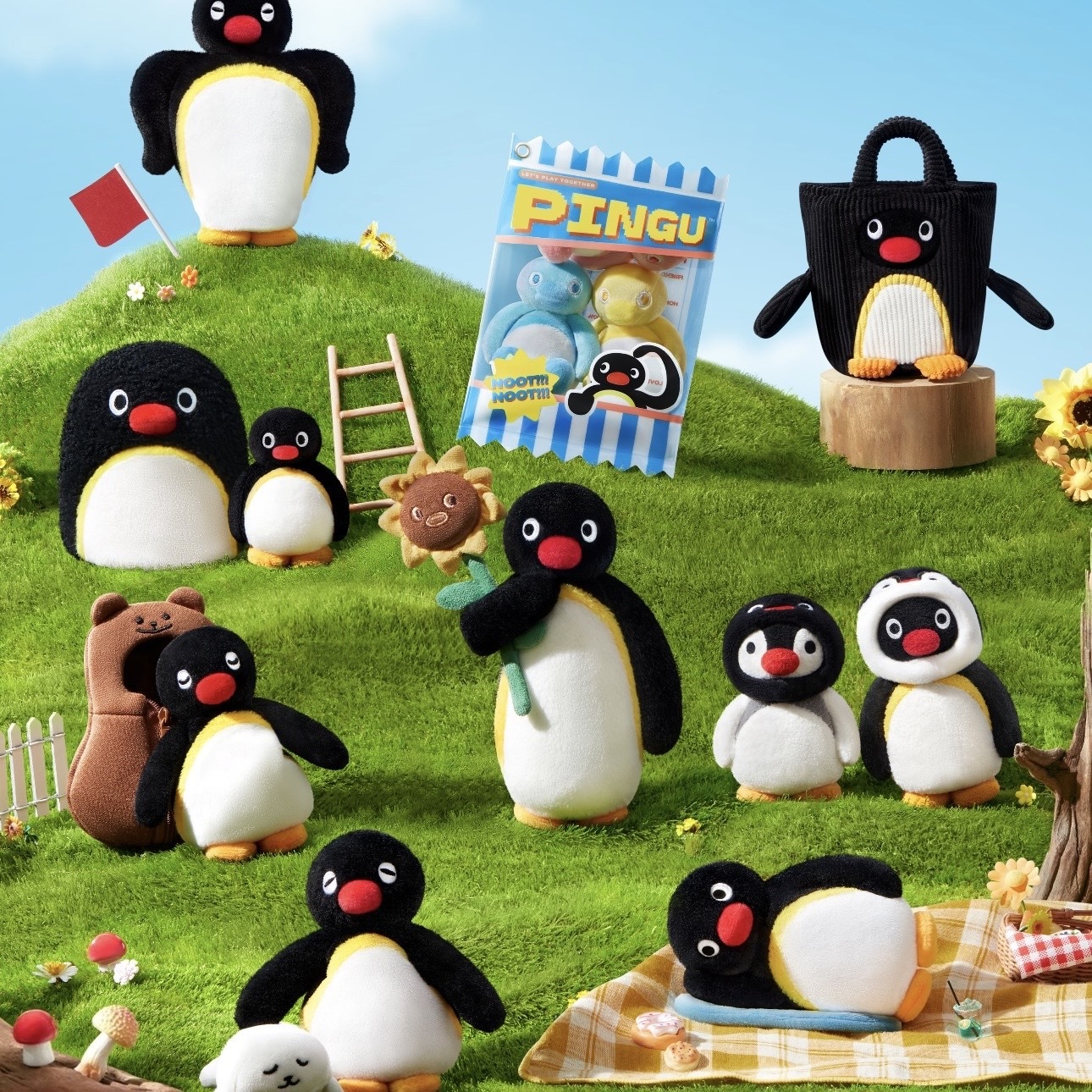 企鵝家族 PINGU MINI MEME系列 絨毛吊飾 盲盒 共八款