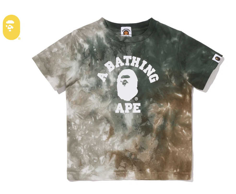 【BAPE童裝】0530發售 TIE DYED COLLEGE TEE