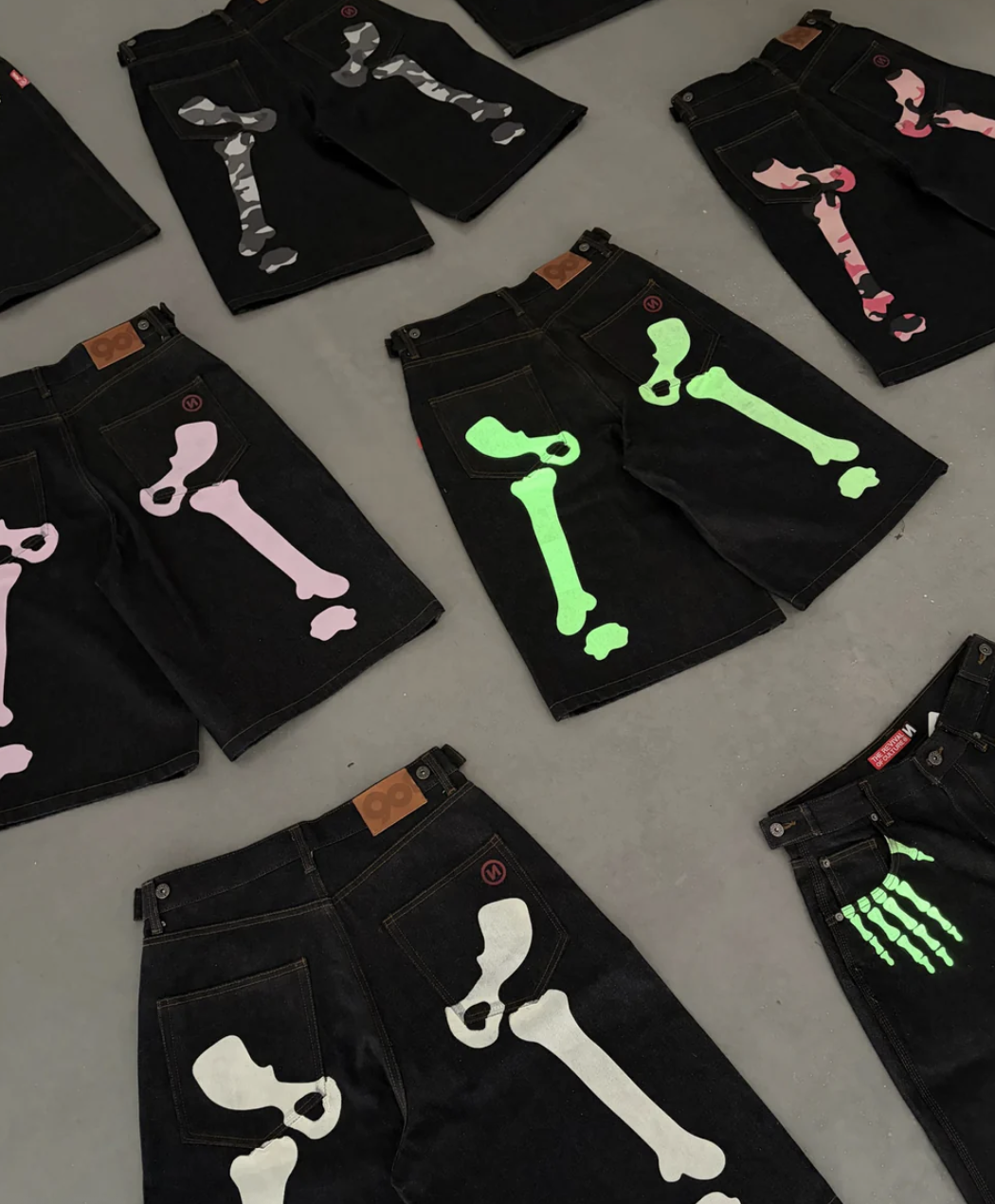 【9090】0530發售 9090 Bone Hand Denim Jorts