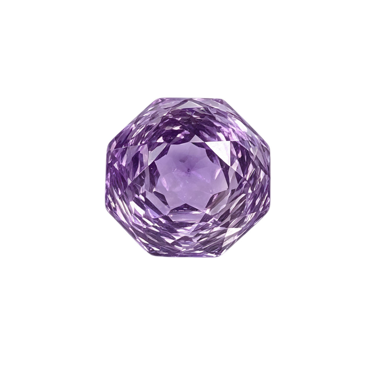 天然紫水晶｜八角形玫瑰切裸石