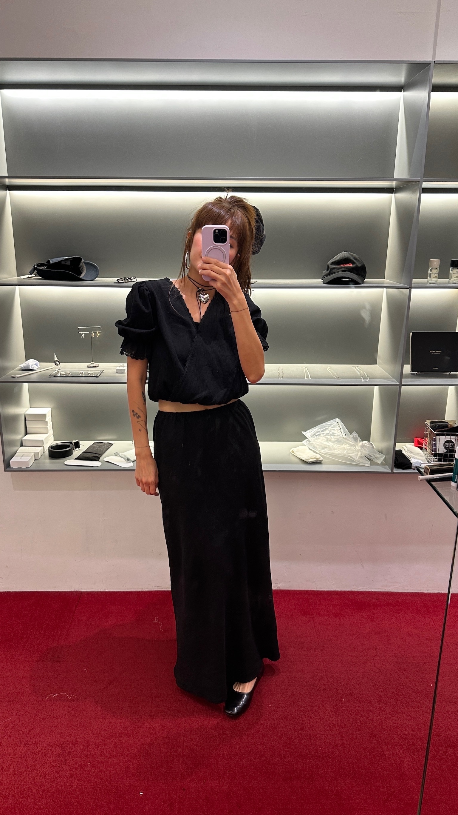 Puff sleeves elastic blouse