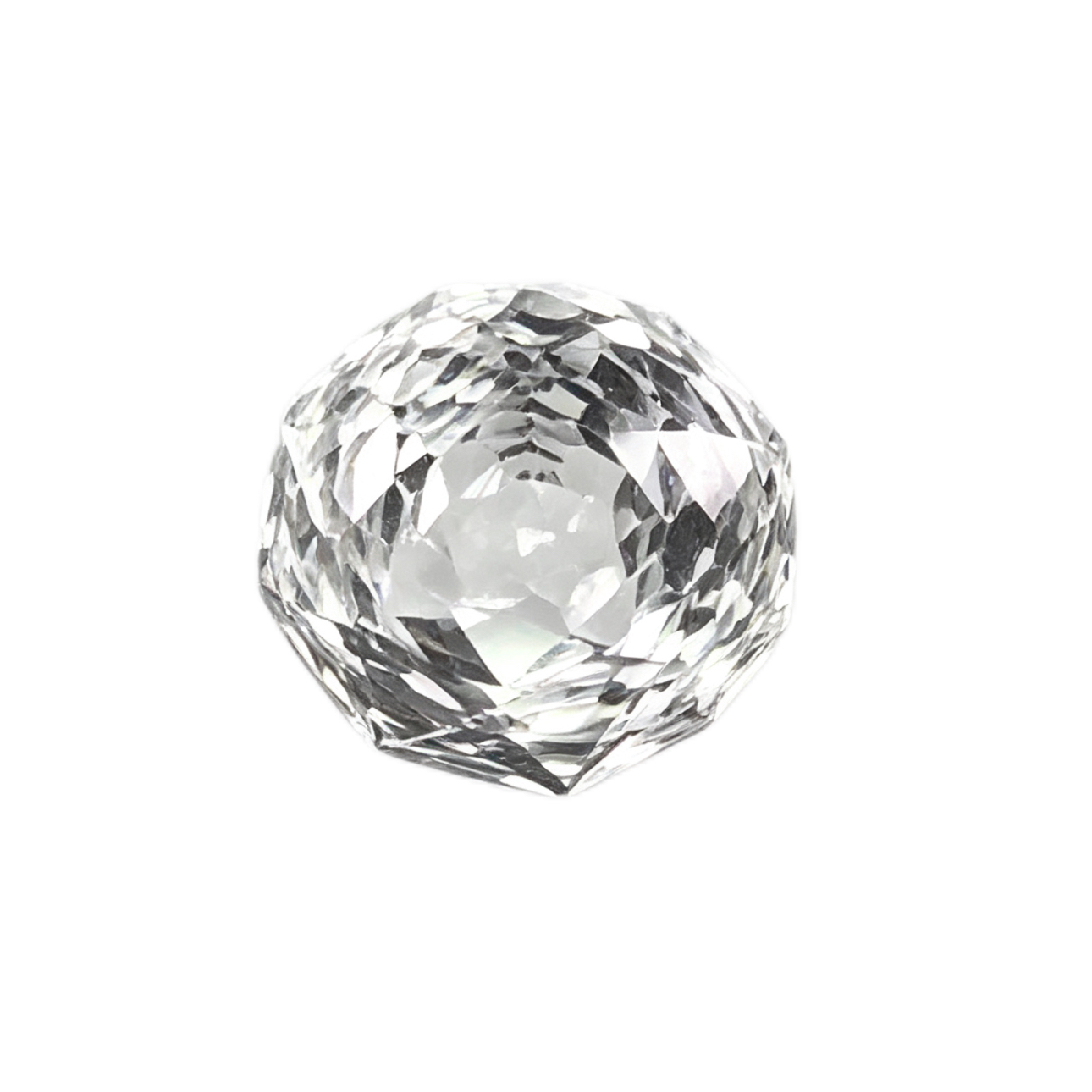 天然白水晶|八角形玫瑰切裸石