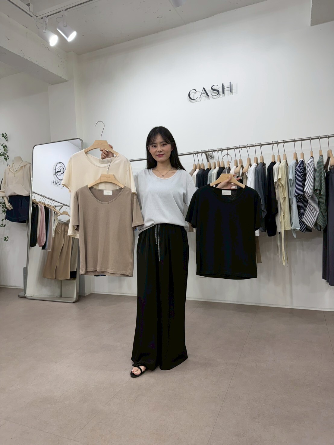 CA6214 大U領涼感Tee
