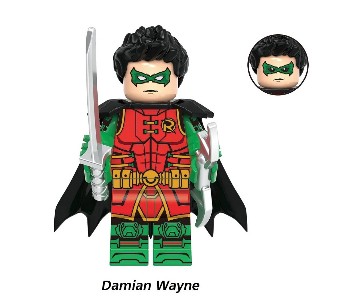 Batman Robin Damian Wayne Custom Minifigures Fit Lego G0189 GH0694