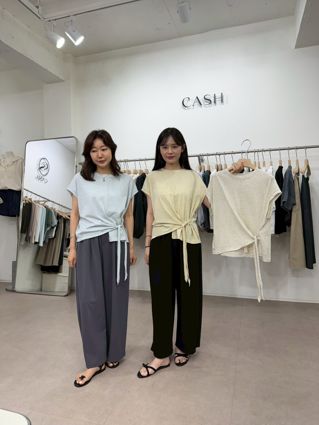 CA6211 混色點點綁結Tee