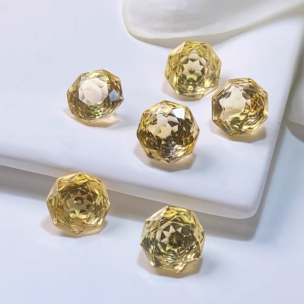 Natural Citrine | Octagonal Rose-Cut Loose Gemstone