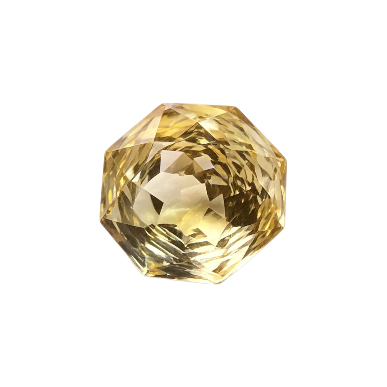 天然黃水晶|八角形玫瑰切裸石