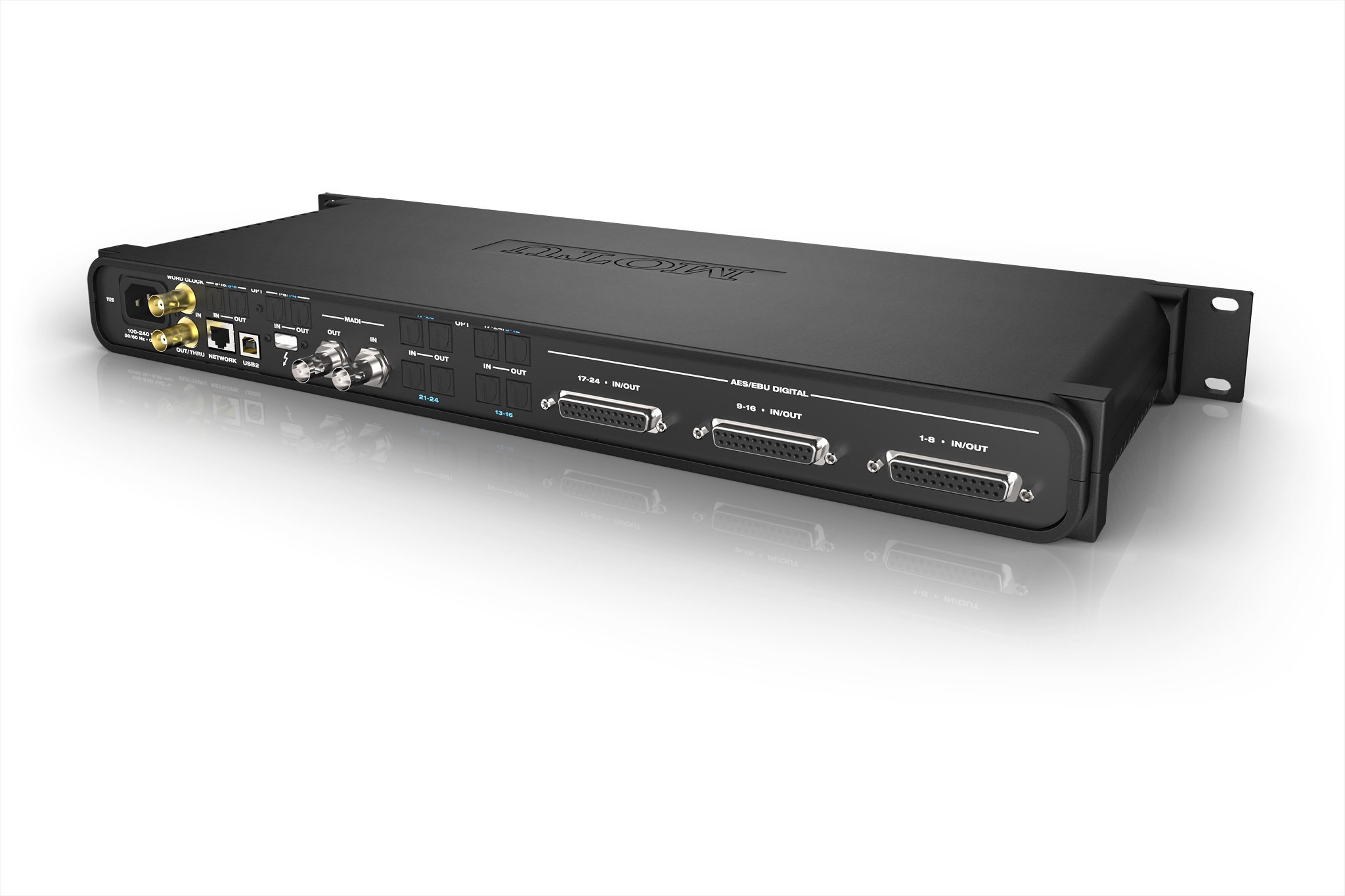 Motu 112D 112x112 digital I/O with MADI, 48-ch mixing, DSP & AVB-TSN networking