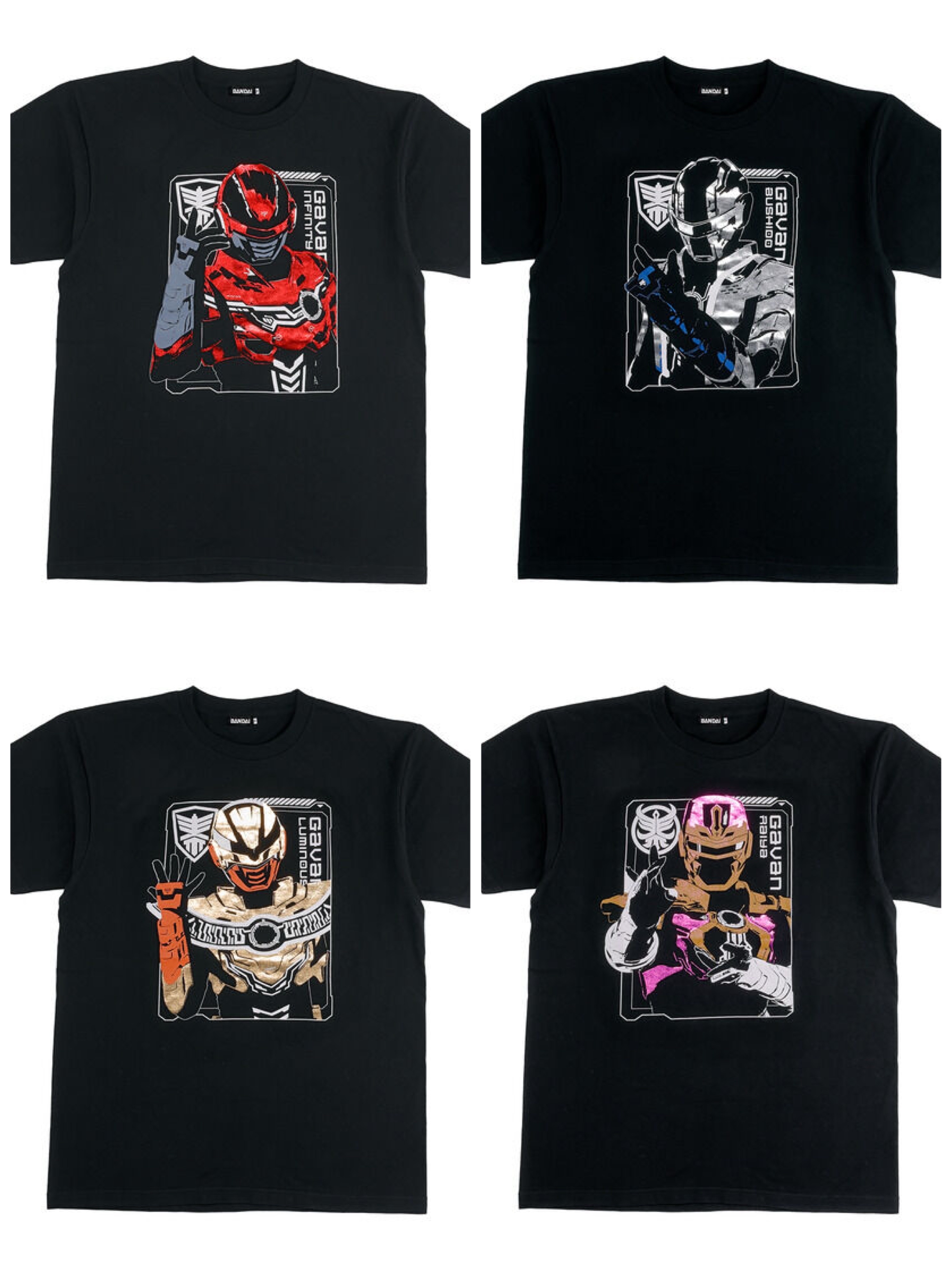 251857 Pbandai 預訂 2026/7月 超宇宙刑事ギャバン インフィニティ 箔プリント Tシャツ (全4種)
