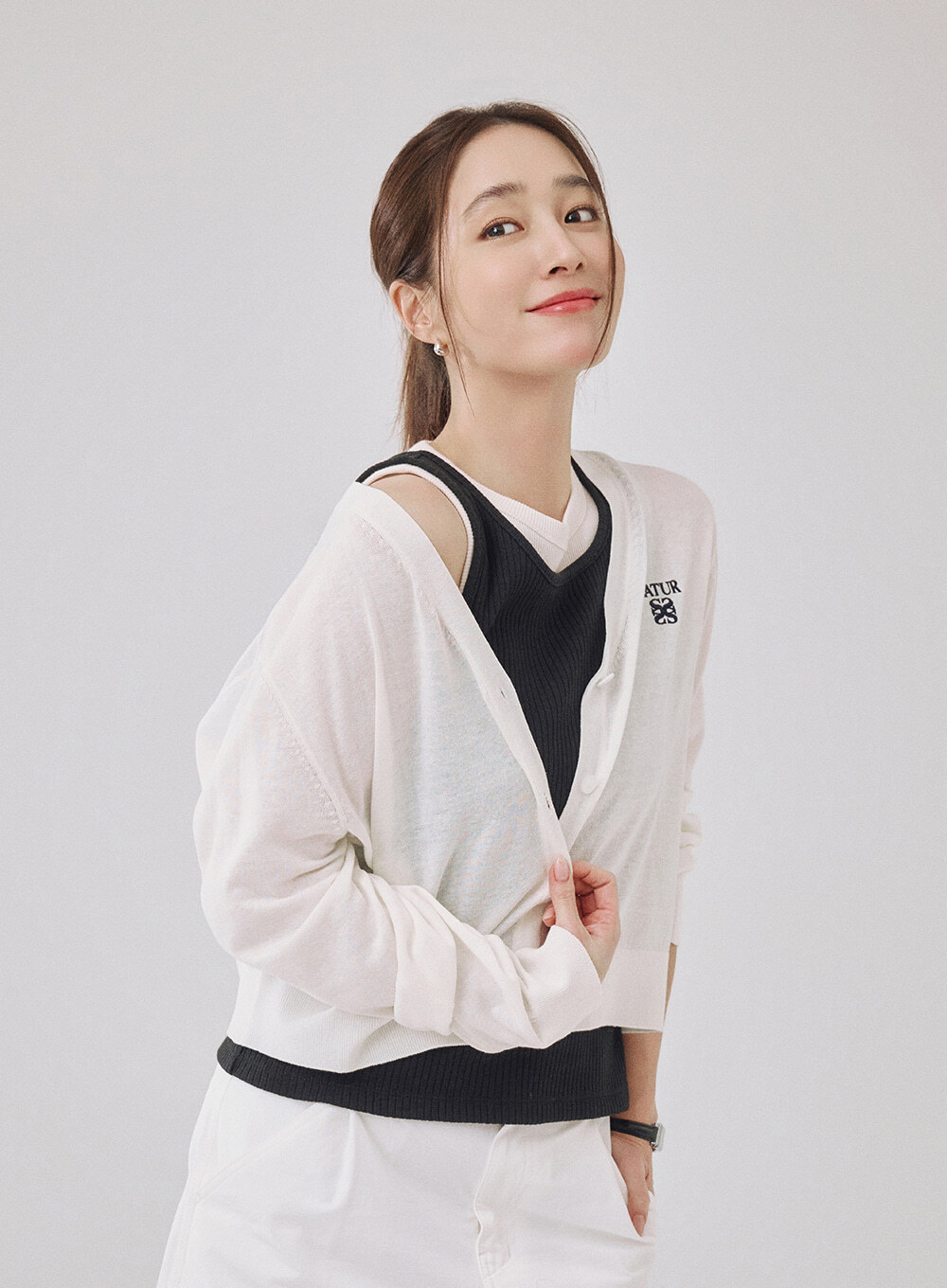 【入LIVECODE一件減至$248😱🔥！】【韓國大熱品牌😍朴圭瑛SEVENTEEN同款！】【SATUR】 (W) Logo Ribbed Sleeveless (3 Colors)