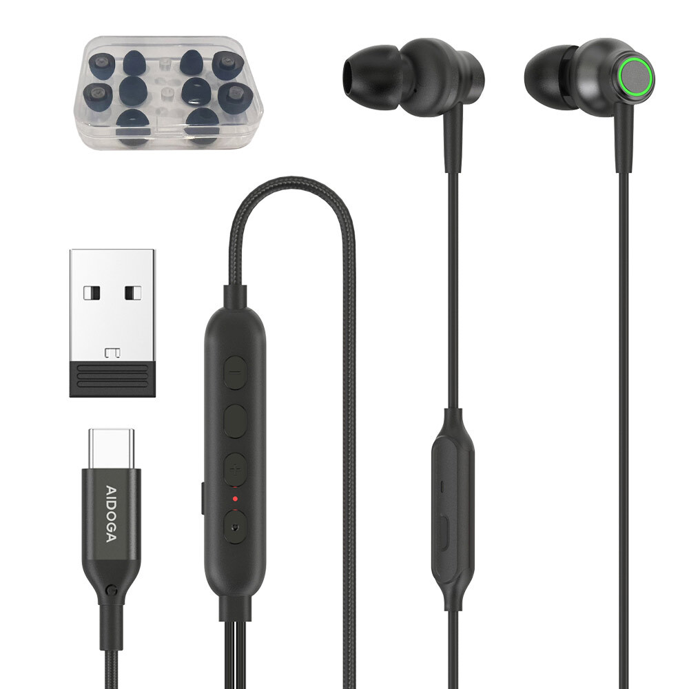 AIDOGA 艾迪伽 Type-C有線耳機 電競遊戲 ENC降噪/智能EQ調音 高清/聽歌/線控/通話/麥克風 150cm
