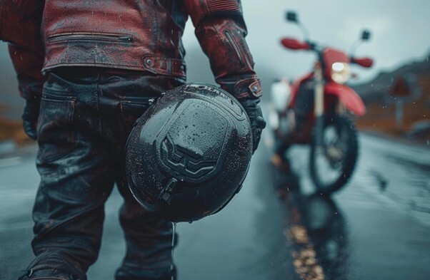 下雨天安全帽鏡片都是水