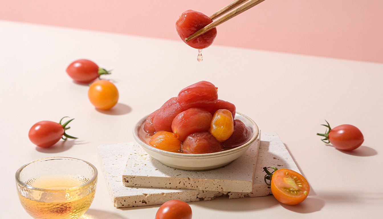 協發行泡菜番茄梅梅產品特寫-夏日消暑團購美食推薦