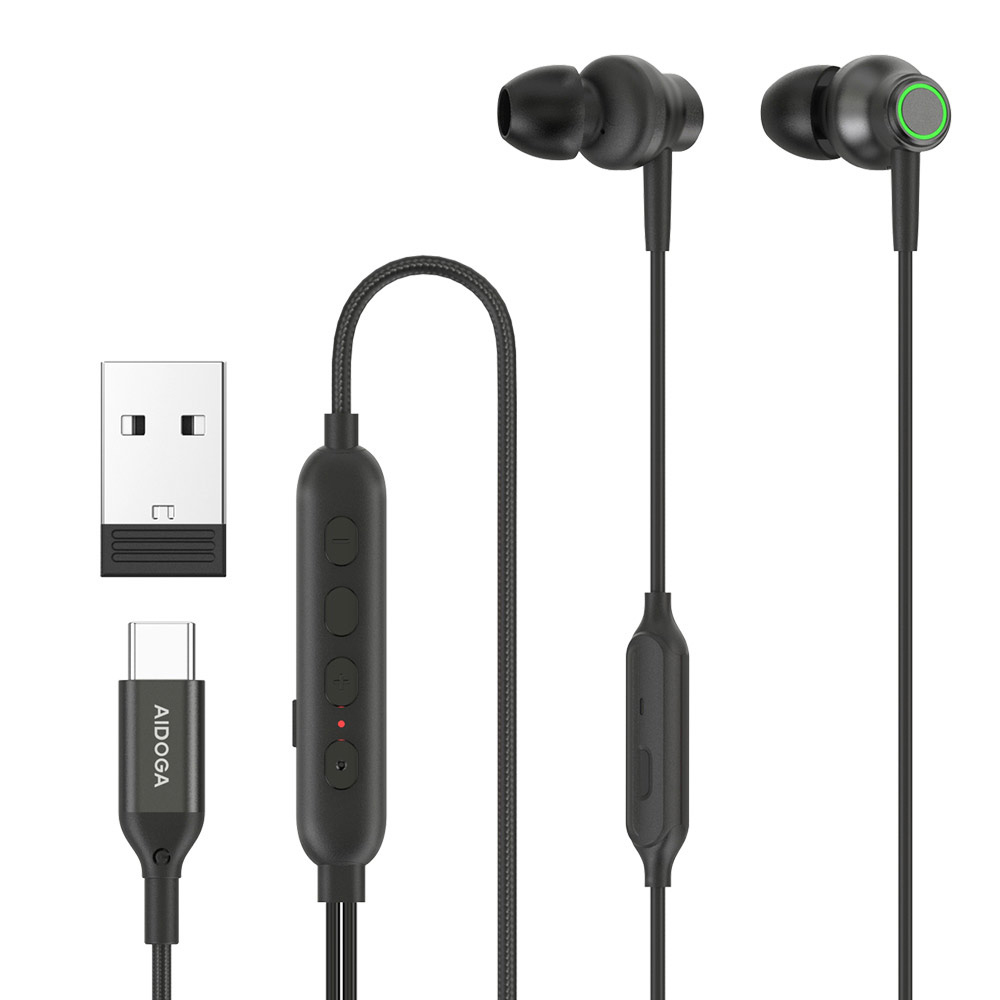 AIDOGA 艾迪伽 Type-C電競遊戲有線耳機 ENC降噪/智能EQ調音 高清/聽歌/線控/通話/麥克風 150cm