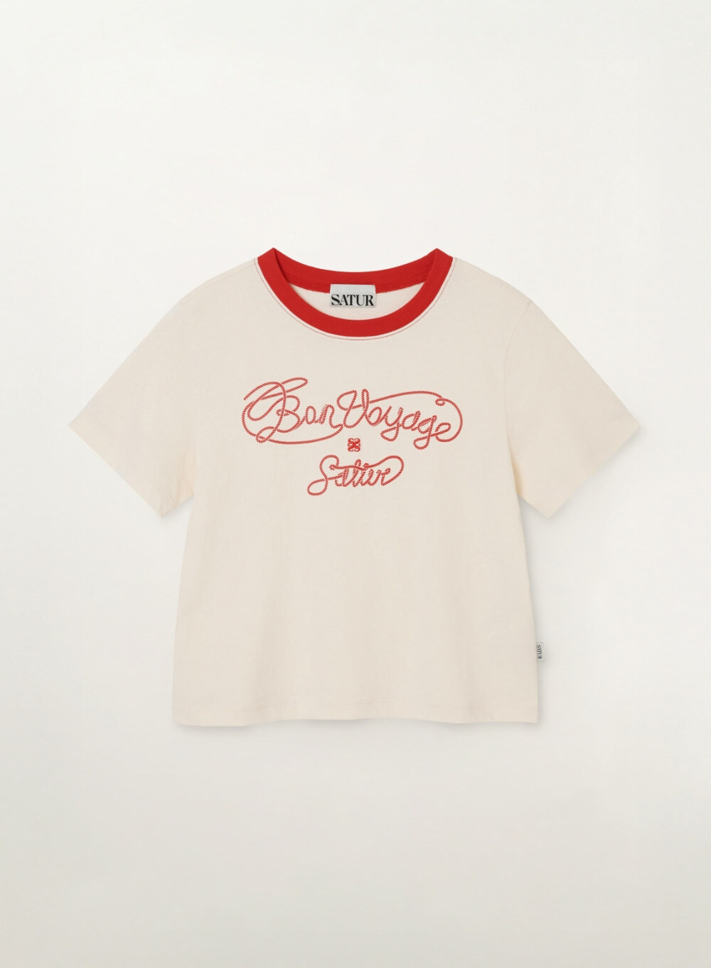 【入LIVECODE一件減至$228😱🔥！】【韓國大熱品牌😍朴圭瑛SEVENTEEN同款！】【SATUR】(W) New Bon Voyage Graphic T-Shirt (2 Colors)