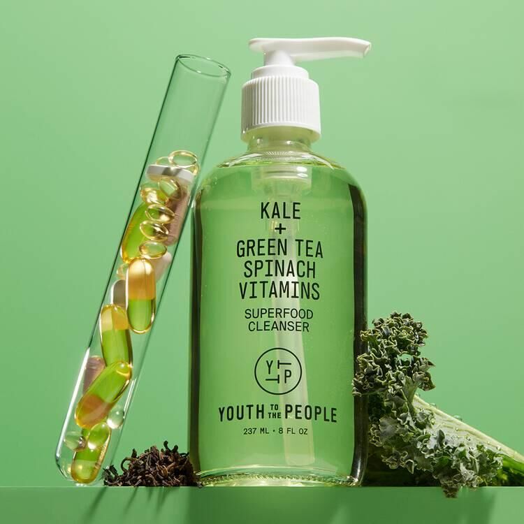 加拿大 YTTP 超級食物綠茶羽衣甘藍潔面啫喱 237ml 【正品 】 Youth to the people Kale Green Tea Spinach Vitamins Superfood Cleanser 237ml