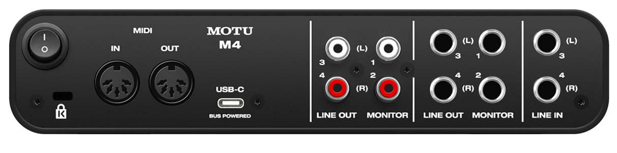 Motu M4 4-in/4-out USB audio interface with studio-quality sound
