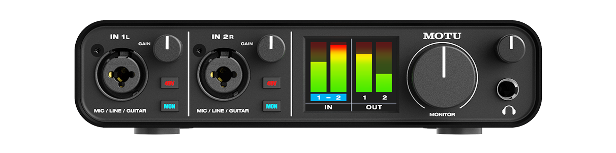 Motu M2 2-in/2-out USB audio interface with studio-quality sound