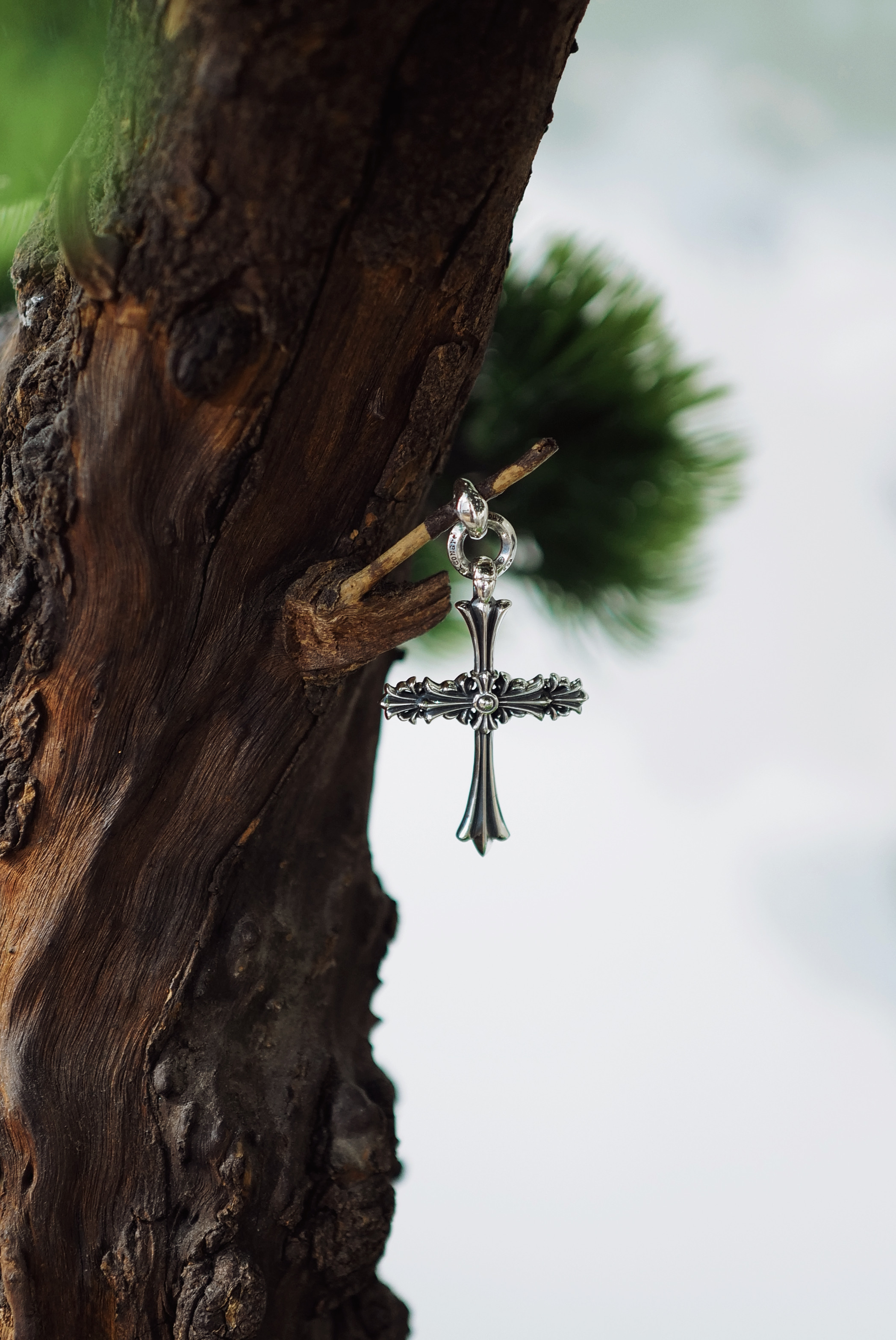ID Ring w/Silk Ring Chrome Cross