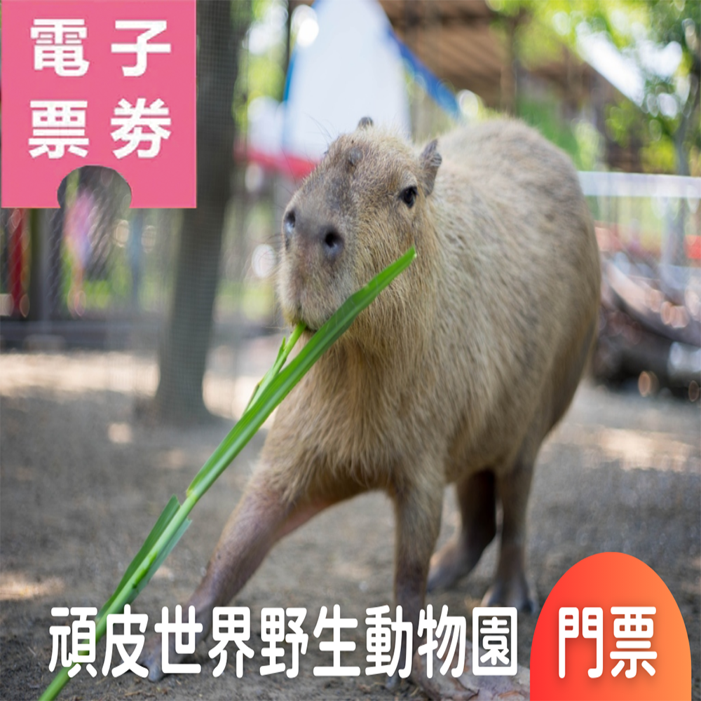 【電子票劵】台南｜頑皮世界野生動物園門票 (全票/學童票) Ⓕ