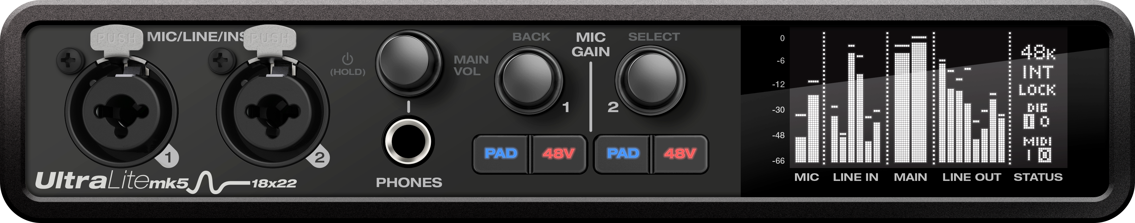 Motu UltraLite-mk5 18x22 USB audio interface with DSP, mixing and effects