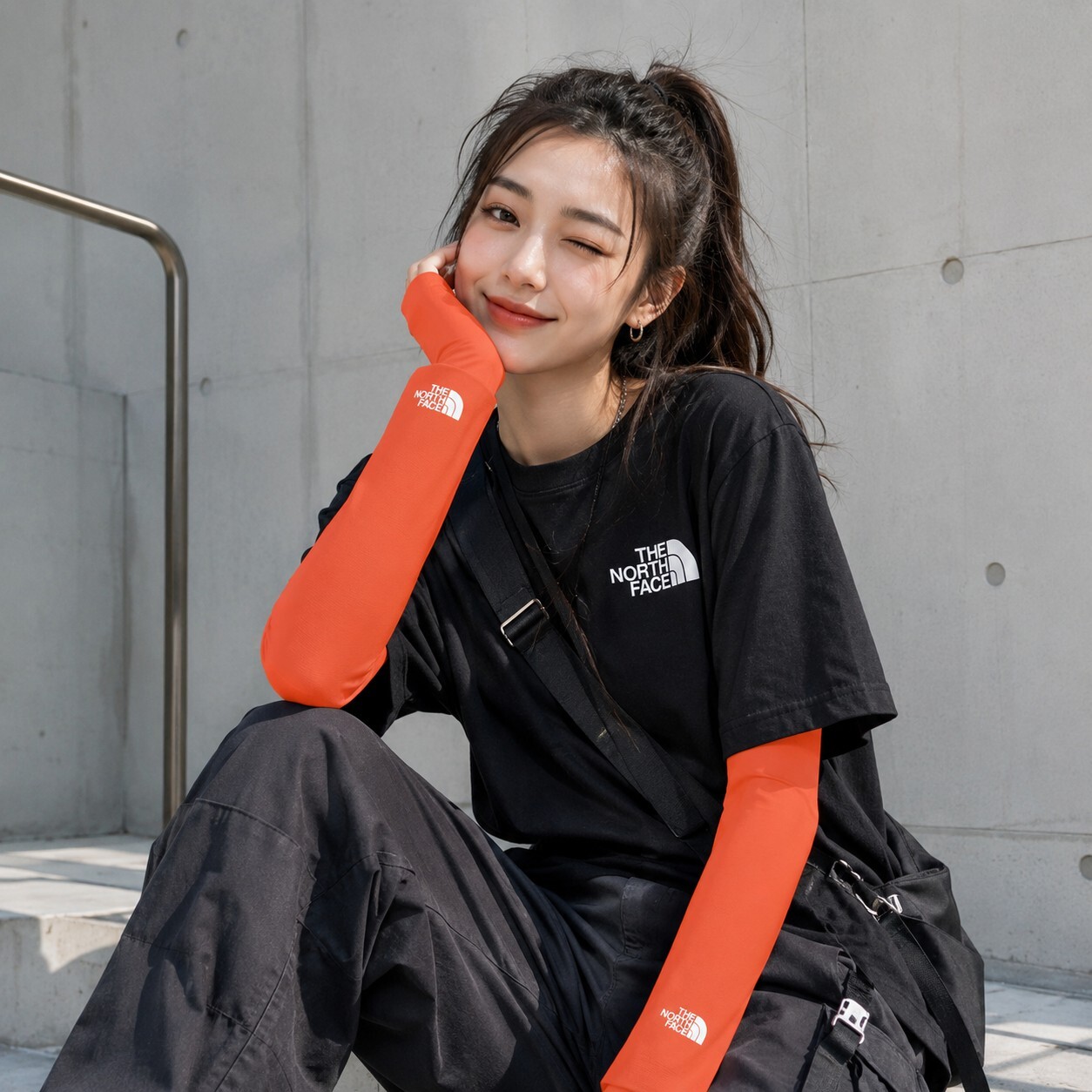 【預購】The North Face ADVANCED ARM SLEEVE 錶帶孔 抗UV 涼感袖套 NA5AS01