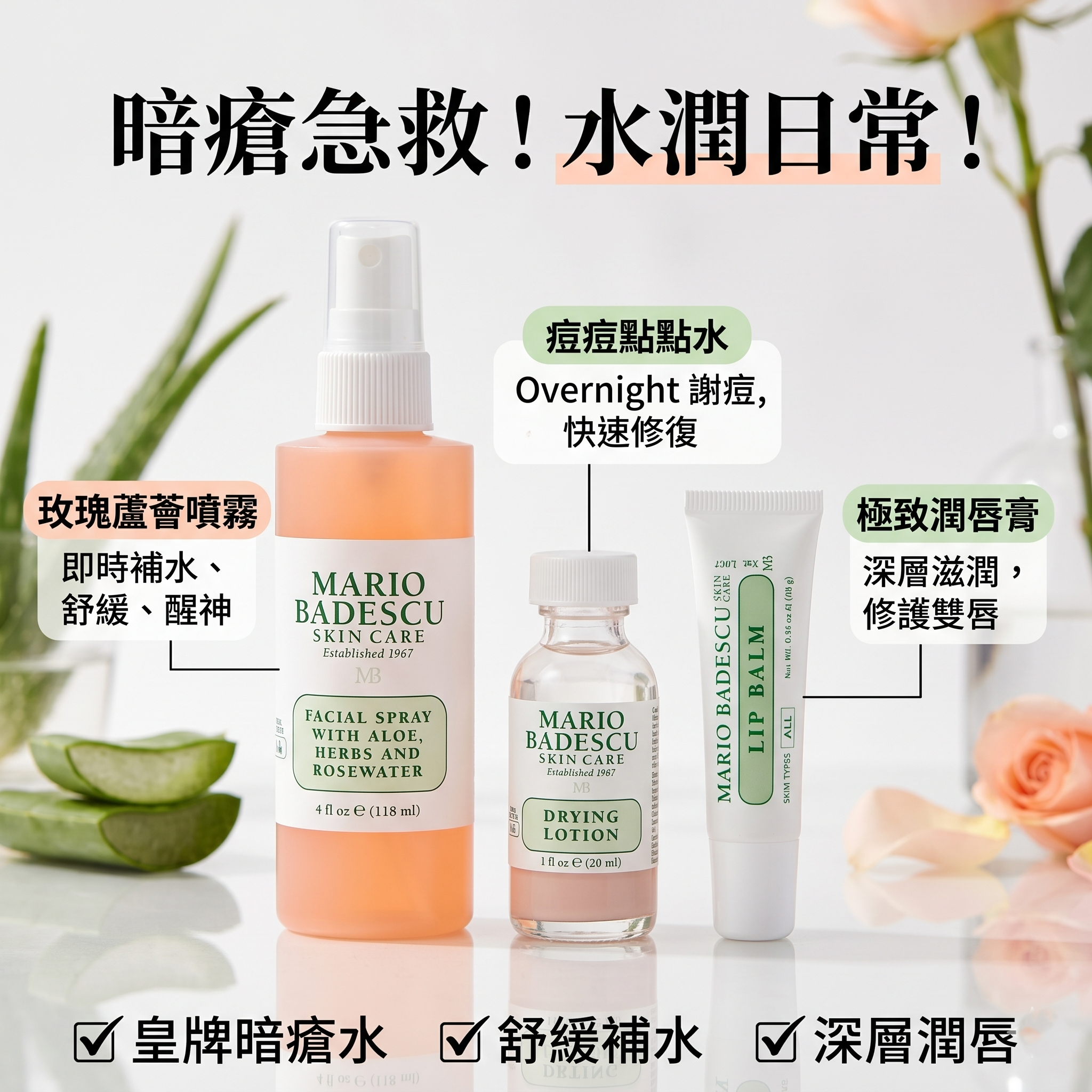 【預購】Mario Badescu H052951 痘痘救星護膚旅行套裝