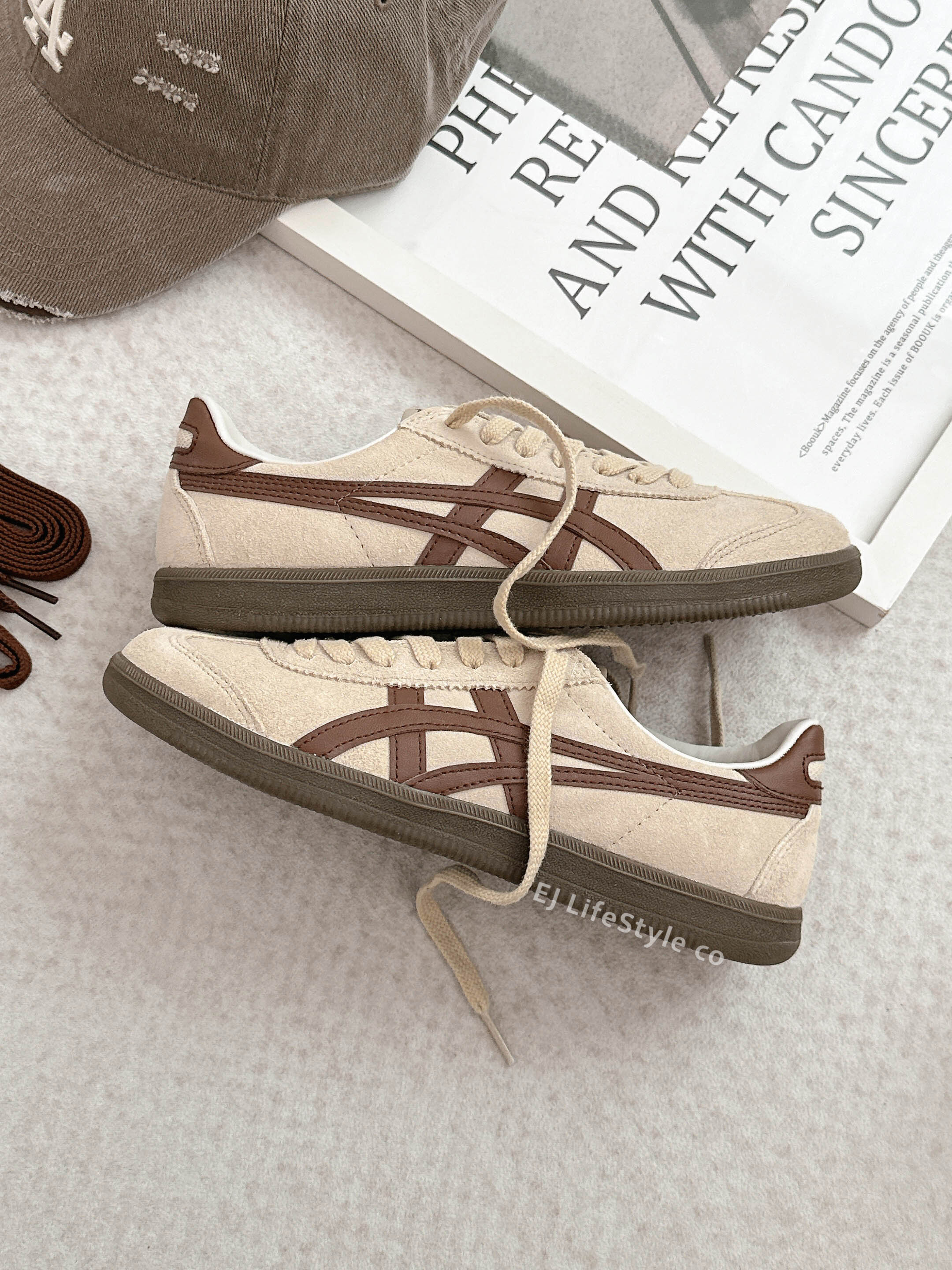 Onitsuka Tiger Tokuten 鬼塚虎德訓鞋焦糖底可可奶昔棕色1183C562-250